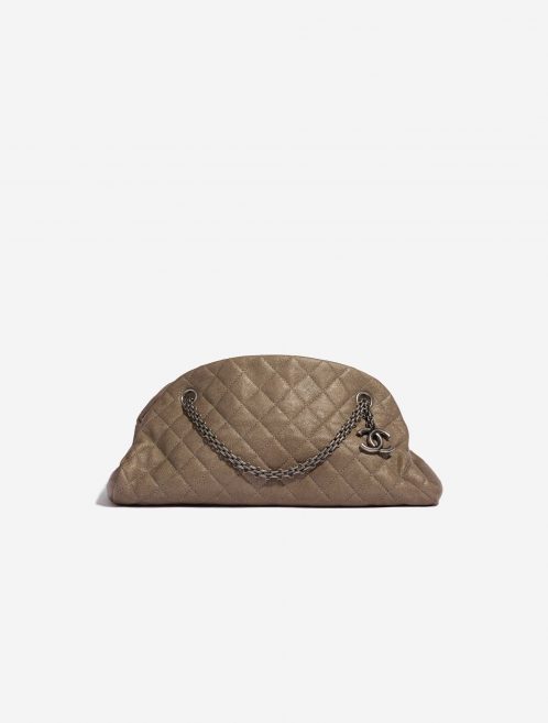 Pre-owned Chanel bag Mademoiselle Medium Calf Khaki Green Front | Sell your designer bag on Saclab.com