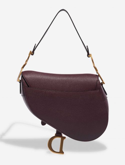 Pre-owned Dior bag Saddle Medium Calf Bordeaux Red Back | Sell your designer bag on Saclab.com