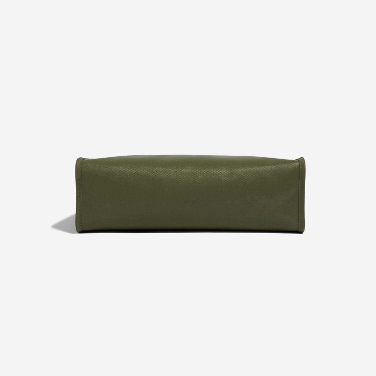 Pre-owned Hermès bag Herbag 31 Toile / Vache Hunter Lichen / Ecru / Black Black, Green Bottom | Sell your designer bag on Saclab.com