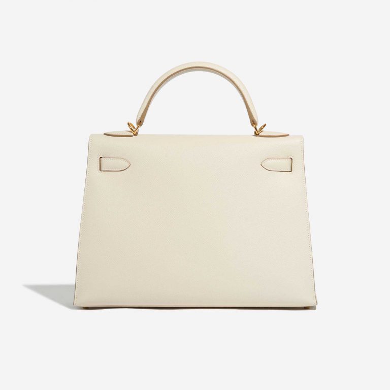 Pre-owned Hermès bag Kelly 32 Epsom Craie Grey Back | Sell your designer bag on Saclab.com