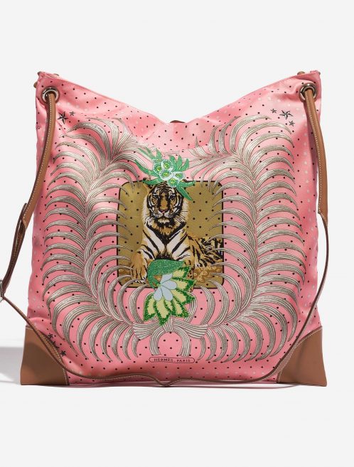 Pre-owned Hermès bag Silk City 41 Silk / Swift Rose d’été / Beige / Sable / Gold Beige, Gold, Rose Back | Sell your designer bag on Saclab.com