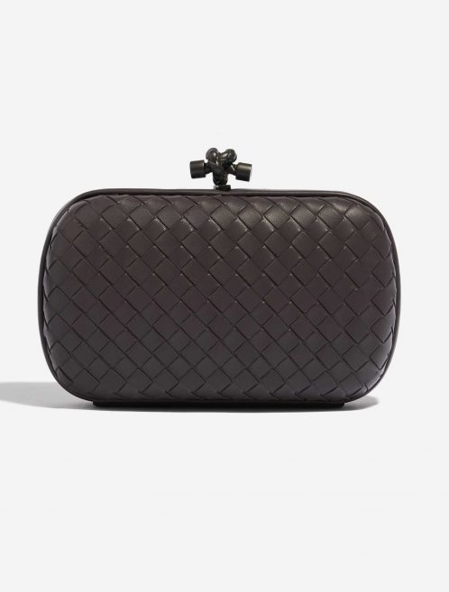 Pre-owned Bottega Veneta bag Knot Chain Clutch Nappa Quetsche Violet Front | Sell your designer bag on Saclab.com