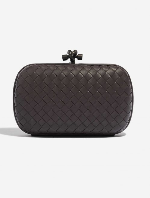 Pre-owned Bottega Veneta bag Knot Chain Clutch Nappa Quetsche Violet Back | Sell your designer bag on Saclab.com