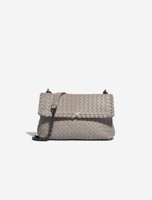 Pre-owned Bottega Veneta bag Olimpia Medium Nappa Grey Grey Front | Sell your designer bag on Saclab.com