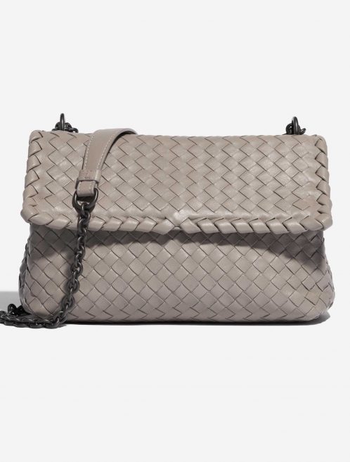 Pre-owned Bottega Veneta bag Olimpia Medium Nappa Grey Grey Front | Sell your designer bag on Saclab.com
