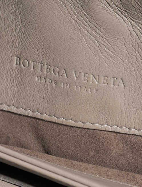 Pre-owned Bottega Veneta bag Olimpia Medium Nappa Grey Grey Logo | Sell your designer bag on Saclab.com