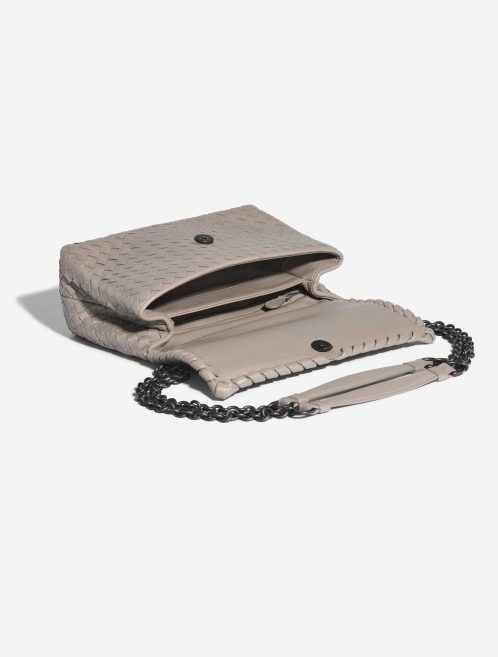 Pre-owned Bottega Veneta bag Olimpia Medium Nappa Grey Grey Inside | Sell your designer bag on Saclab.com