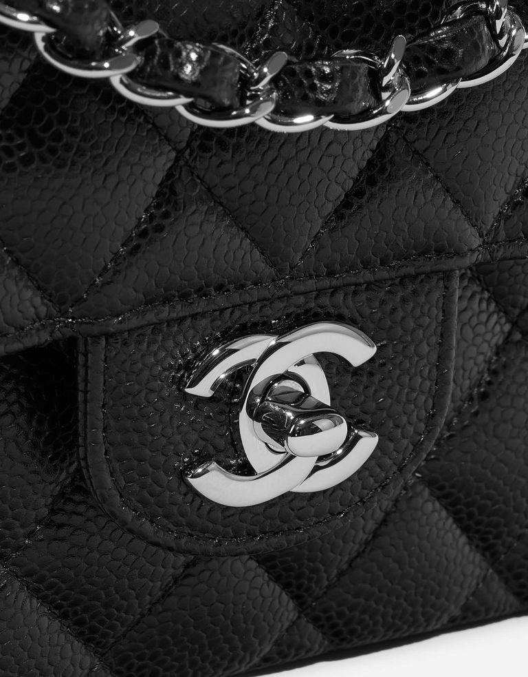 Pre-owned Chanel bag Timeless Small Caviar Black Black Closing System | Sell your designer bag on Saclab.com
