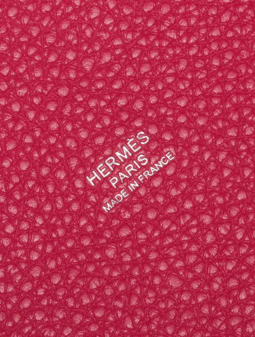 Pre-owned Hermès bag Picotin 18 Taurillon Clemence Bleu Nuit / Rouge Sellier /  Framboise Blue, Pink, Red Logo | Sell your designer bag on Saclab.com