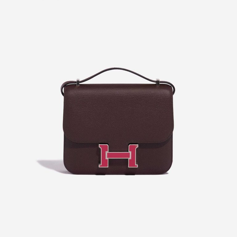 Pre-owned Hermès bag Constance 18 Epsom Rouge Sellier / Framboise Red Front | Sell your designer bag on Saclab.com