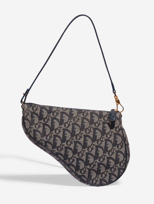 Pre-owned Dior bag Saddle Clutch Oblique Jacquard Blue Blue Back | Sell your designer bag on Saclab.com