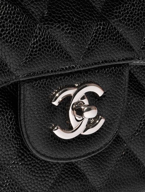 Pre-owned Chanel bag Timeless Jumbo Caviar Black Black Closing System | Sell your designer bag on Saclab.com
