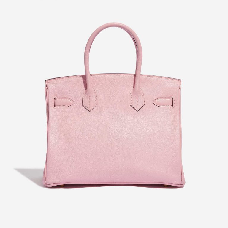 Pre-owned Hermès bag Birkin 30 Custom Made Chèvre Mysore Rose Sakura / Vermillion Pink, Rose Back | Sell your designer bag on Saclab.com