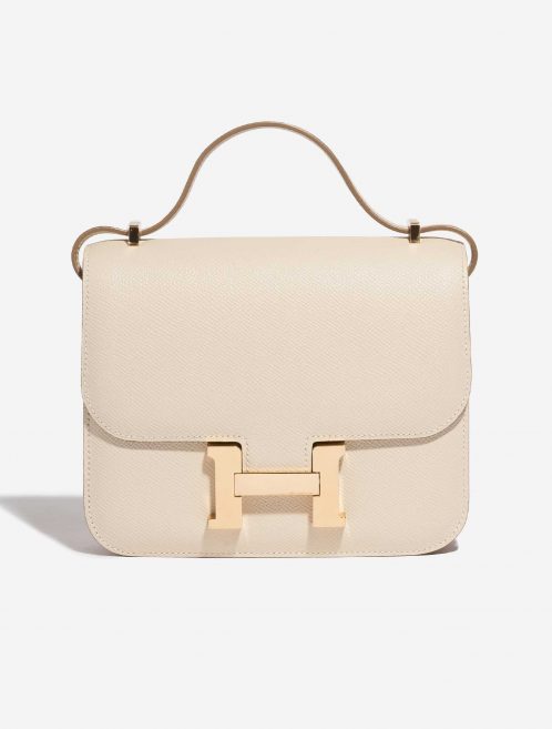 Pre-owned Hermès bag Constance 18 Epsom Craie Beige Front | Sell your designer bag on Saclab.com