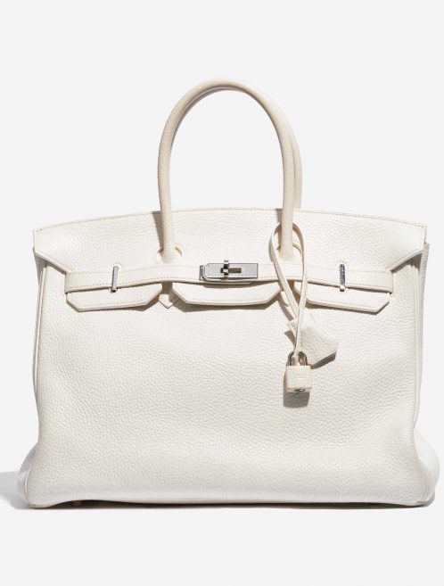 Pre-owned Hermès bag Birkin 35 Clemence White White | Sell your designer bag on Saclab.com