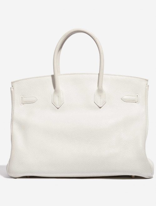 Pre-owned Hermès bag Birkin 35 Clemence White White Back | Sell your designer bag on Saclab.com