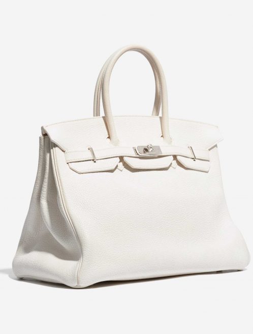 Pre-owned Hermès bag Birkin 35 Clemence White White Side Front | Sell your designer bag on Saclab.com