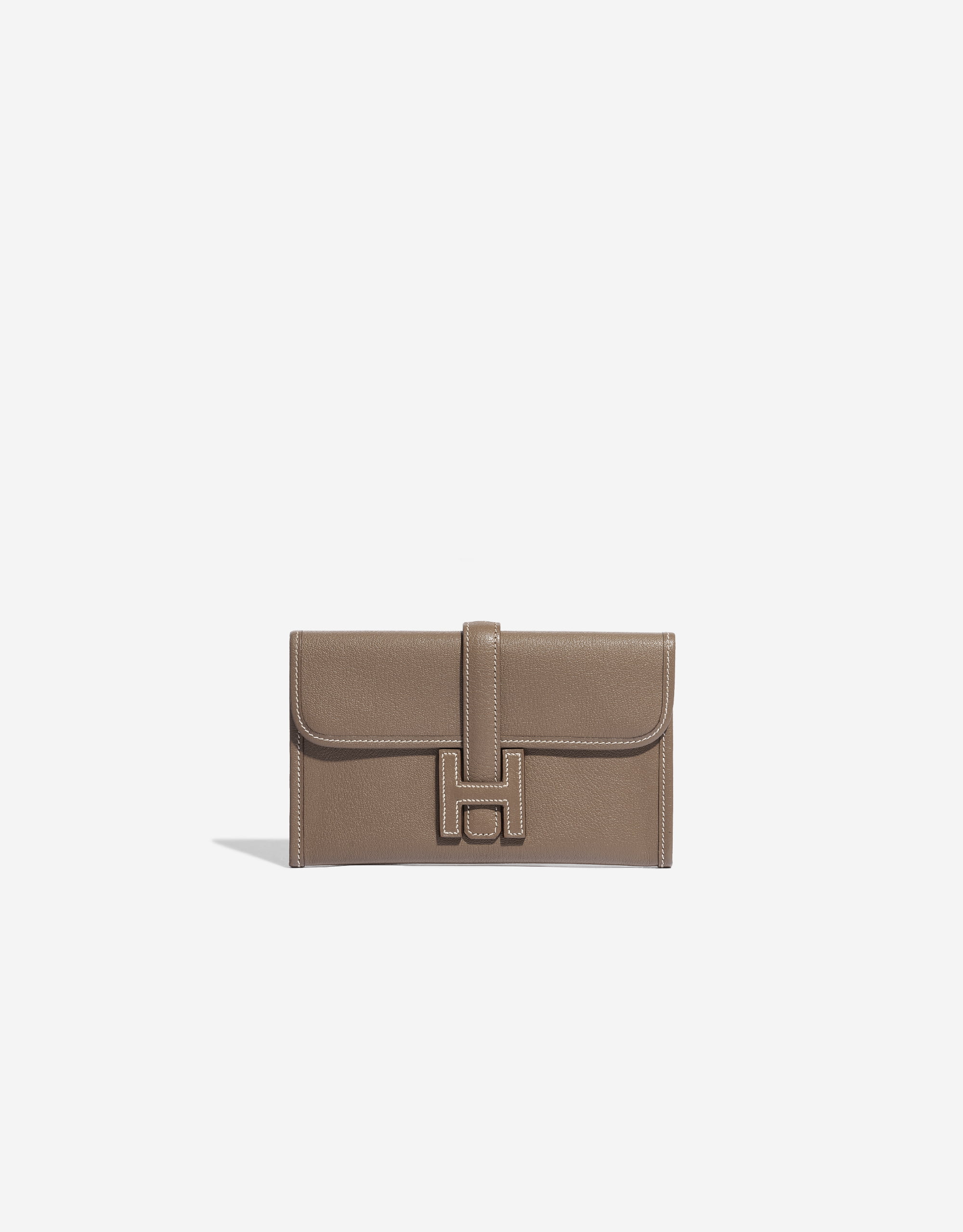 Hermès Jige Clutch Mini Chevre Etoupe | SACLÀB