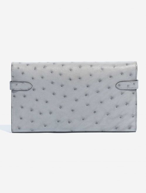 Pre-owned Hermès bag Kelly Wallet Ostrich Blue Glacier Blue Back | Sell your designer bag on Saclab.com