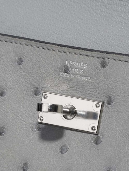 Pre-owned Hermès bag Kelly Wallet Ostrich Blue Glacier Blue Logo | Sell your designer bag on Saclab.com