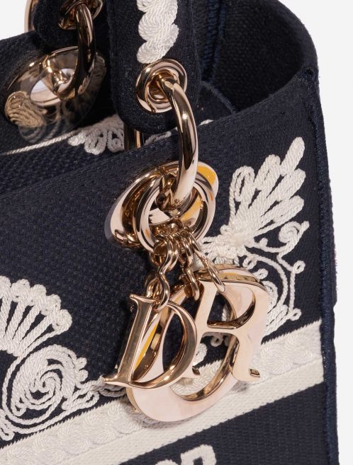 Pre-owned Dior bag Lady D-Lite Medium Canvas Blue / White Blue, White Closing System | Sell your designer bag on Saclab.com