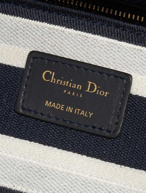 Pre-owned Dior bag Lady D-Lite Medium Canvas Blue / White Blue, White Logo | Sell your designer bag on Saclab.com