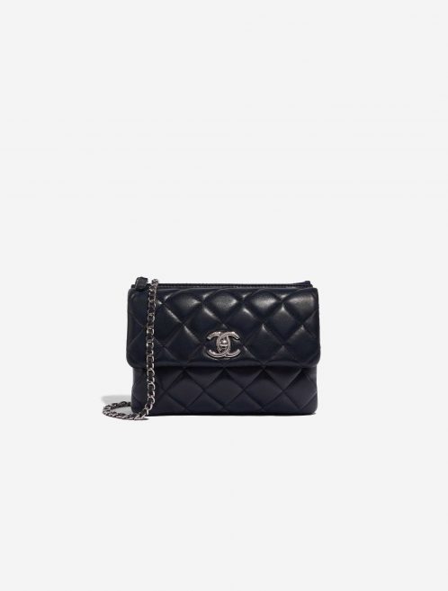 Pre-owned Chanel bag Timeless Small Flap Bag Lambskin Dark Blue Blue Front | Sell your designer bag on Saclab.com