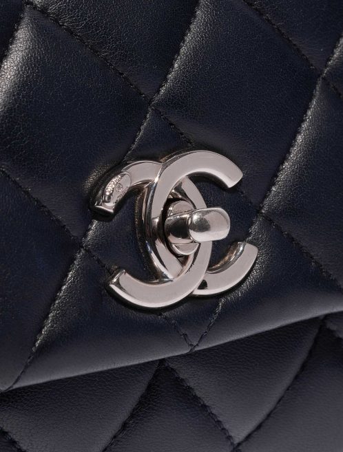 Pre-owned Chanel bag Timeless Small Flap Bag Lambskin Dark Blue Blue Closing System | Sell your designer bag on Saclab.com