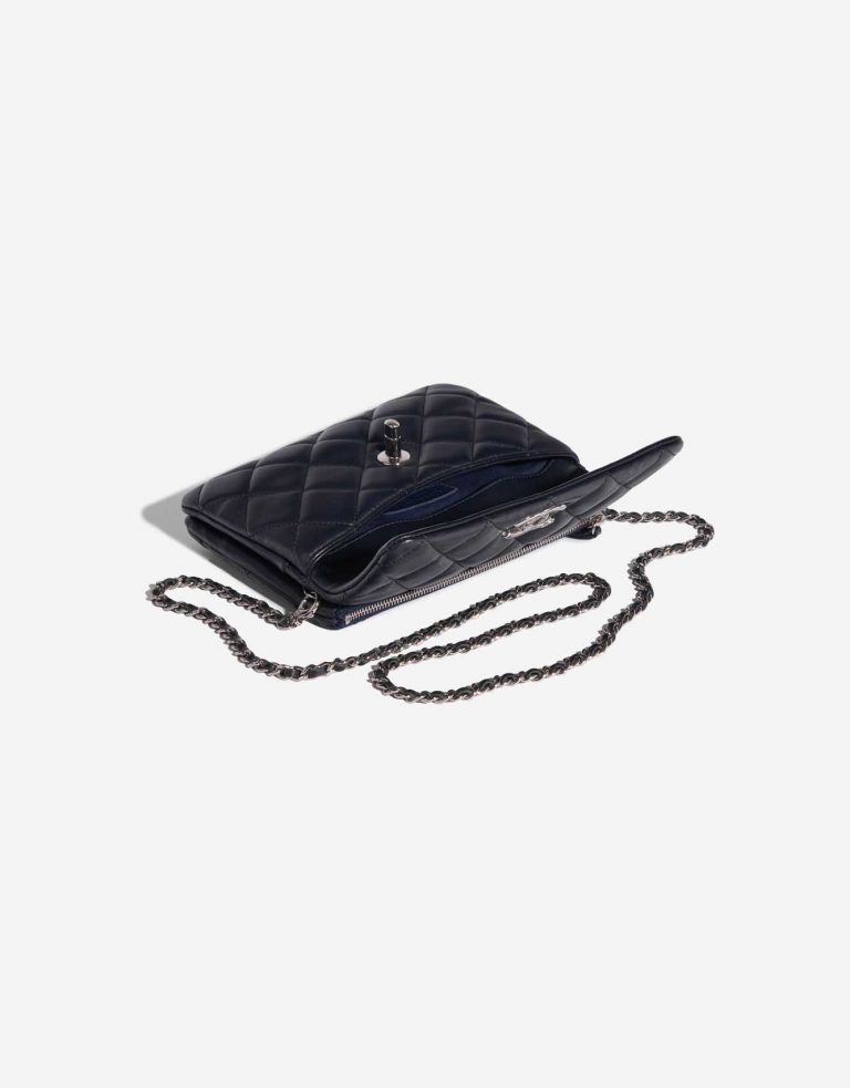Pre-owned Chanel bag Timeless Small Flap Bag Lambskin Dark Blue Blue Inside | Sell your designer bag on Saclab.com