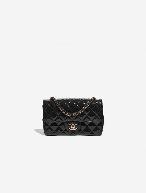 Pre-owned Chanel bag Timeless Mini Rectangular Patent Leather Black Black Front | Sell your designer bag on Saclab.com