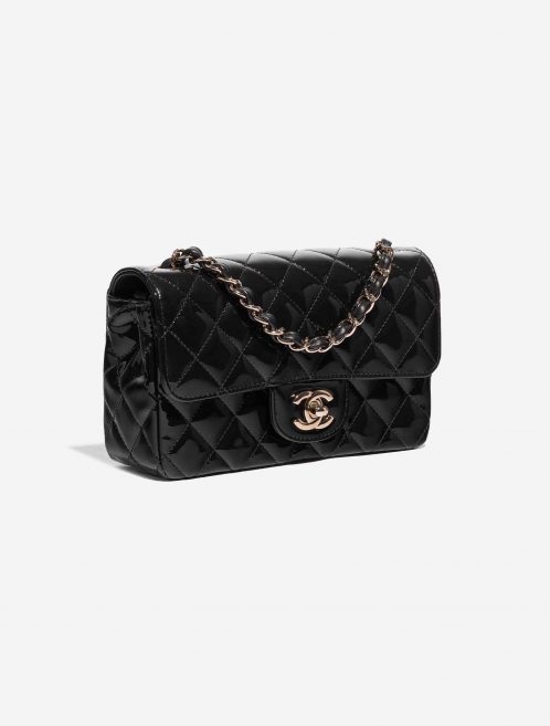 Pre-owned Chanel bag Timeless Mini Rectangular Patent Leather Black Black Side Front | Sell your designer bag on Saclab.com