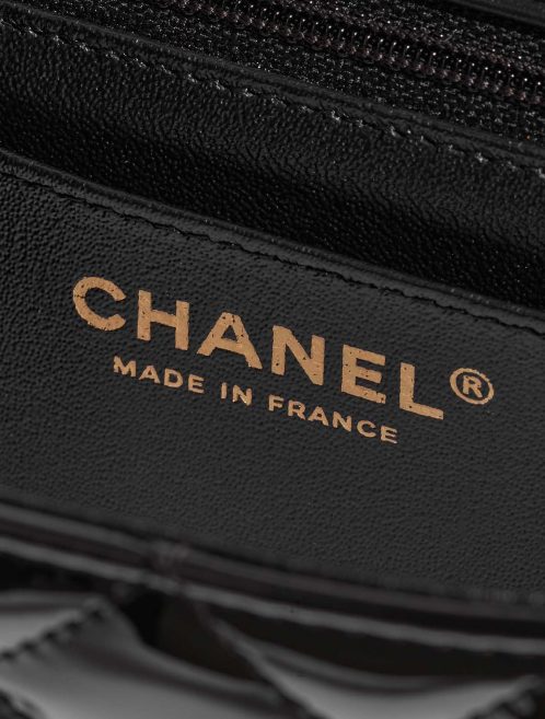 Pre-owned Chanel bag Timeless Mini Rectangular Patent Leather Black Black Logo | Sell your designer bag on Saclab.com