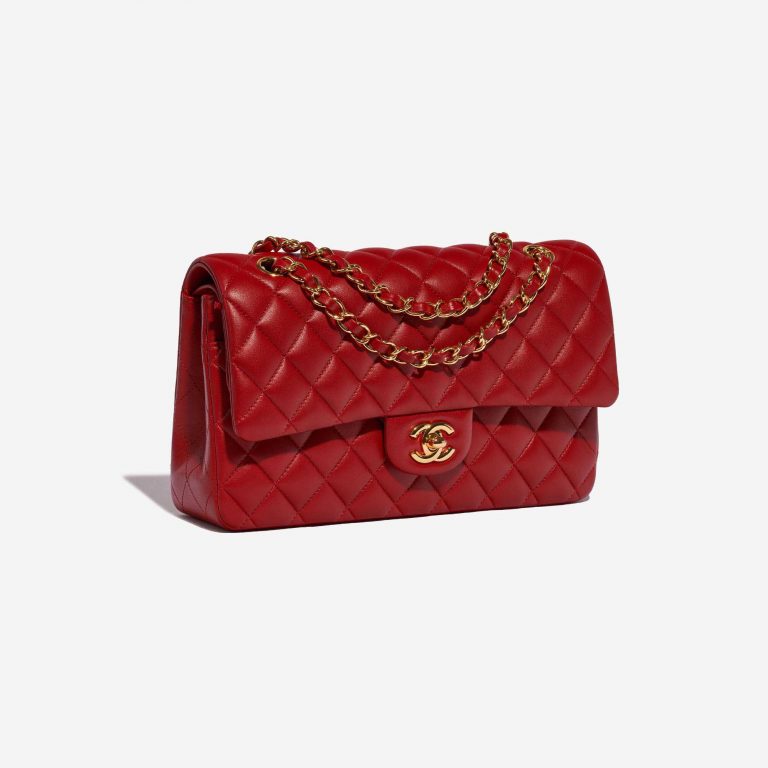 Pre-owned Chanel bag Timeless Medium Lambskin Red Red Side Front | Sell your designer bag on Saclab.com