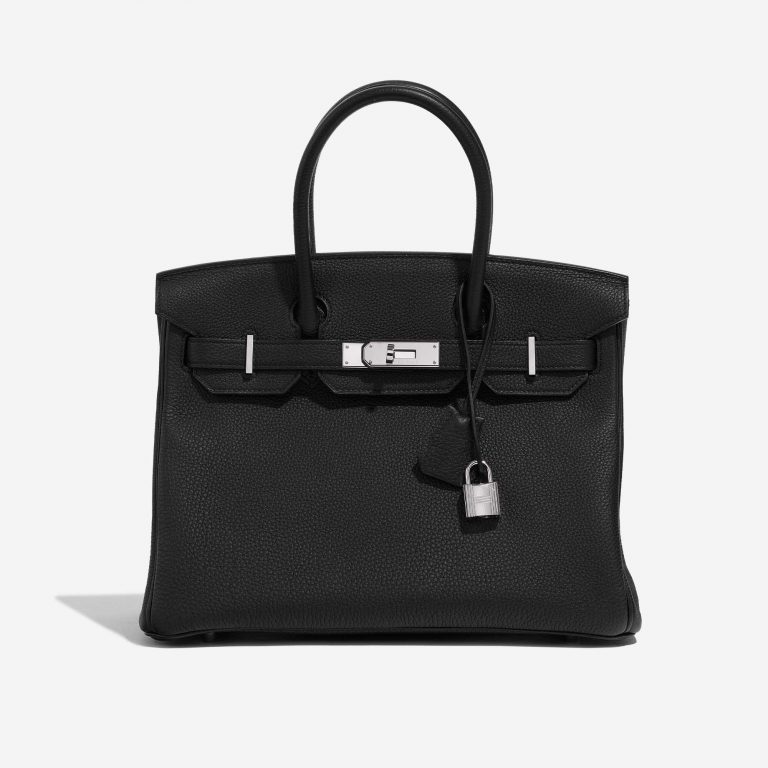 Pre-owned Hermès bag Birkin 30 Togo Black Black Front | Sell your designer bag on Saclab.com