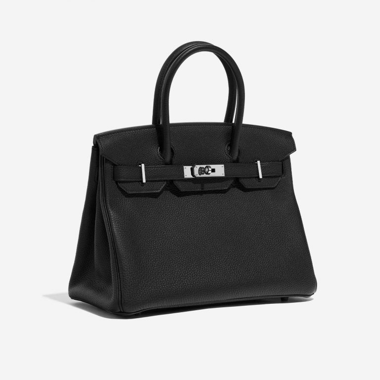 Pre-owned Hermès bag Birkin 30 Togo Black Black Side Front | Sell your designer bag on Saclab.com