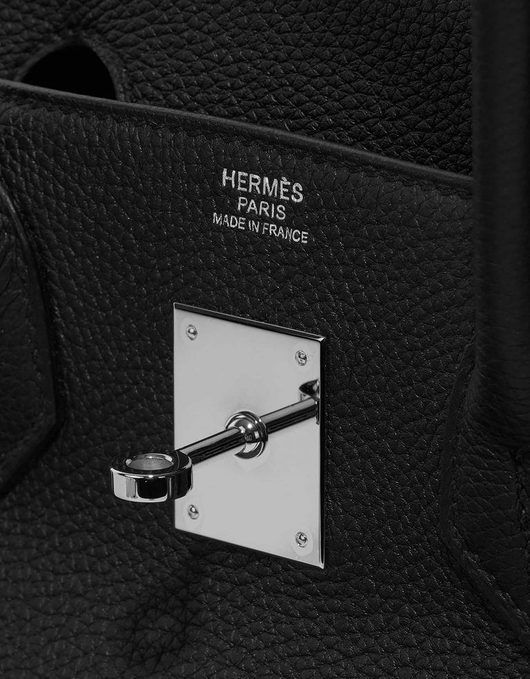 Pre-owned Hermès bag Birkin 30 Togo Black Black Logo | Sell your designer bag on Saclab.com
