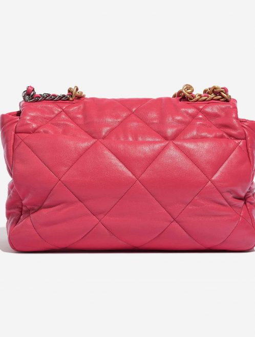Pre-owned Chanel bag 19 Maxi Flap Bag Lamb Pink Pink Back | Sell your designer bag on Saclab.com