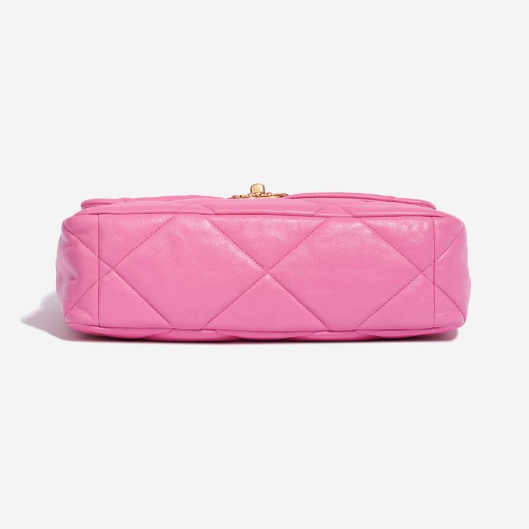 Pre-owned Chanel bag 19 Large Flap Bag Lamb Rose Rose Bottom | Sell your designer bag on Saclab.com