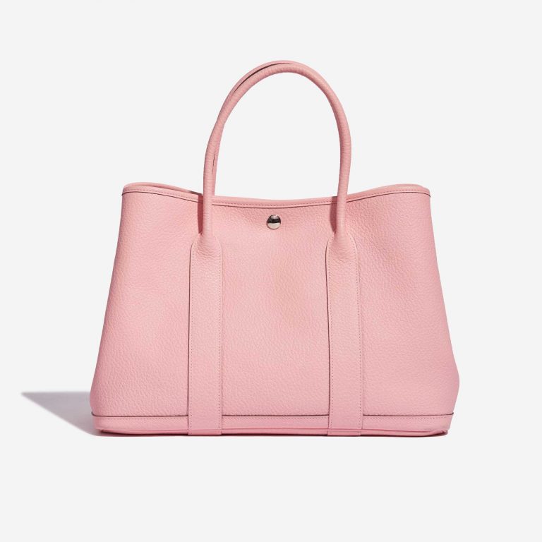 Pre-owned Hermès bag Garden Party 36 Clemence Rose Sakura Pink Front | Sell your designer bag on Saclab.com