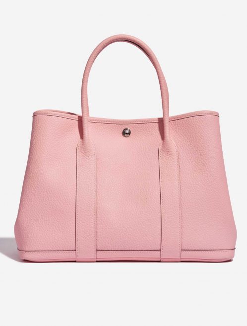 Pre-owned Hermès bag Garden Party 36 Clemence Rose Sakura Pink Back | Sell your designer bag on Saclab.com