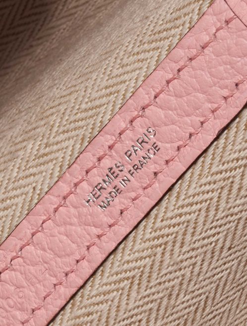 Pre-owned Hermès bag Garden Party 36 Clemence Rose Sakura Pink Logo | Sell your designer bag on Saclab.com