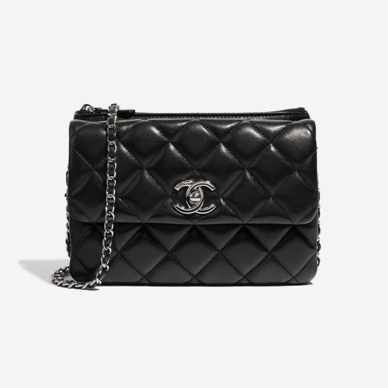 Pre-owned Chanel bag Timeless Small Flap Bag Lamb Black Black Front | Sell your designer bag on Saclab.com