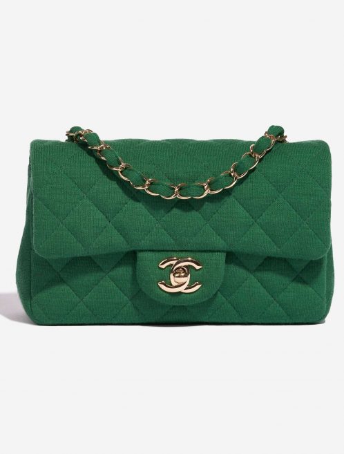 Pre-owned Chanel bag Timeless Mini Rectangular Cotton Green Green Front | Sell your designer bag on Saclab.com