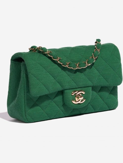 Pre-owned Chanel bag Timeless Mini Rectangular Cotton Green Green Side Front | Sell your designer bag on Saclab.com