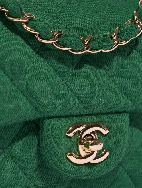 Pre-owned Chanel bag Timeless Mini Rectangular Cotton Green Green Closing System | Sell your designer bag on Saclab.com