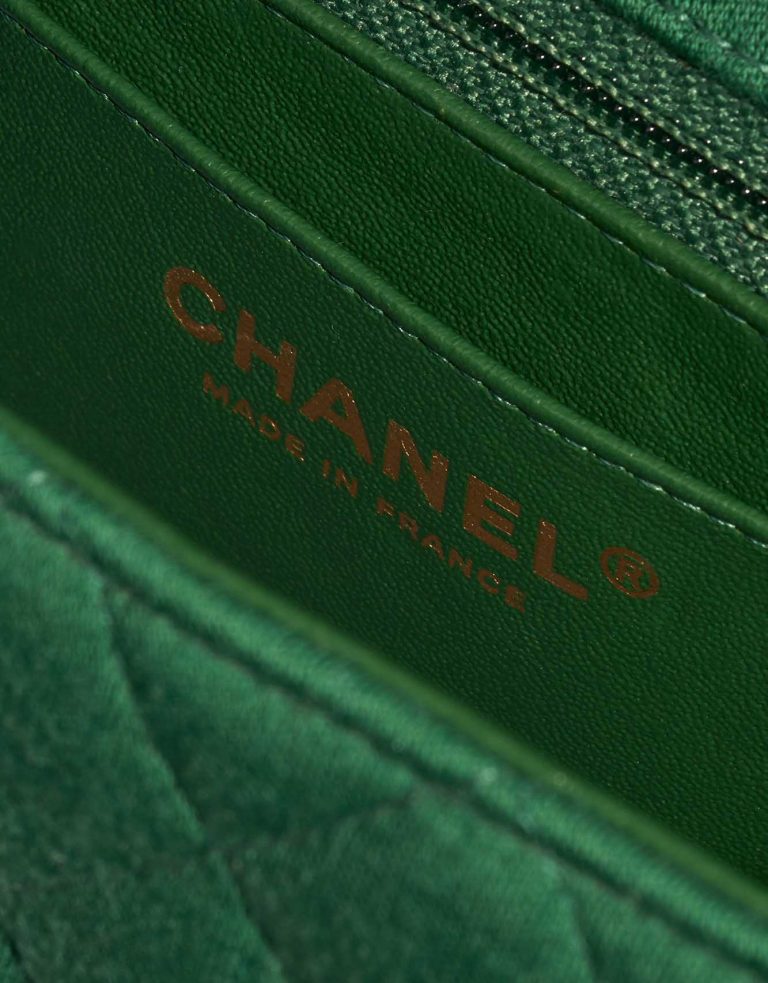 Pre-owned Chanel bag Timeless Mini Rectangular Cotton Green Green Logo | Sell your designer bag on Saclab.com