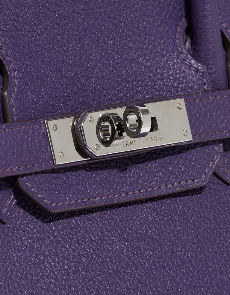 Pre-owned Hermès bag Birkin 30 Togo Iris Violet Closing System | Sell your designer bag on Saclab.com
