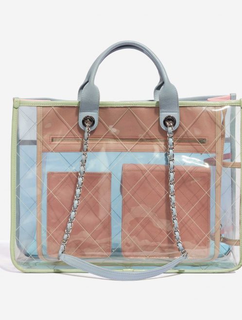 Pre-owned Chanel bag Shopping Tote PVC / Leather Transparent / Multicolor Multicolour, Transparent Back | Sell your designer bag on Saclab.com