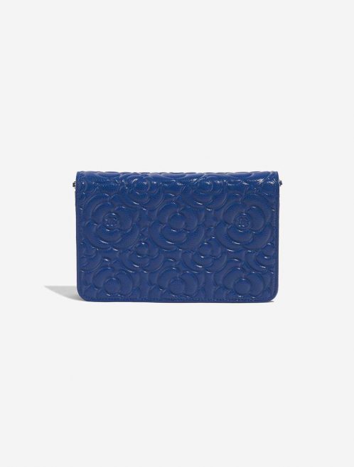 Pre-owned Chanel bag WOC Camellia Lamb Blue Blue Back | Sell your designer bag on Saclab.com