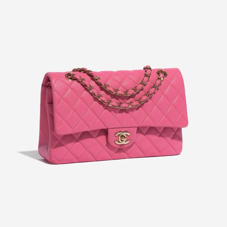Pre-owned Chanel bag Timeless Medium Caviar Pink Pink Side Front | Sell your designer bag on Saclab.com